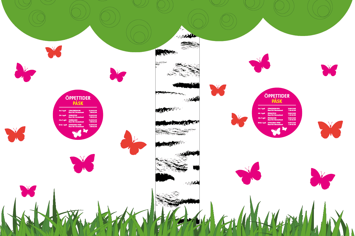 Grafiskt material till Ingelsta Shopping.