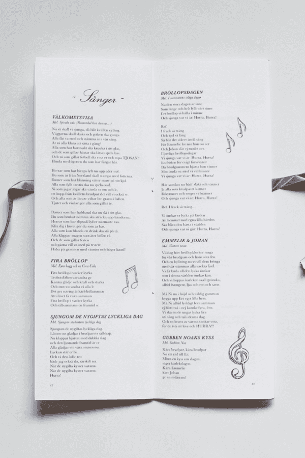 Uppslag från festprogrammet.