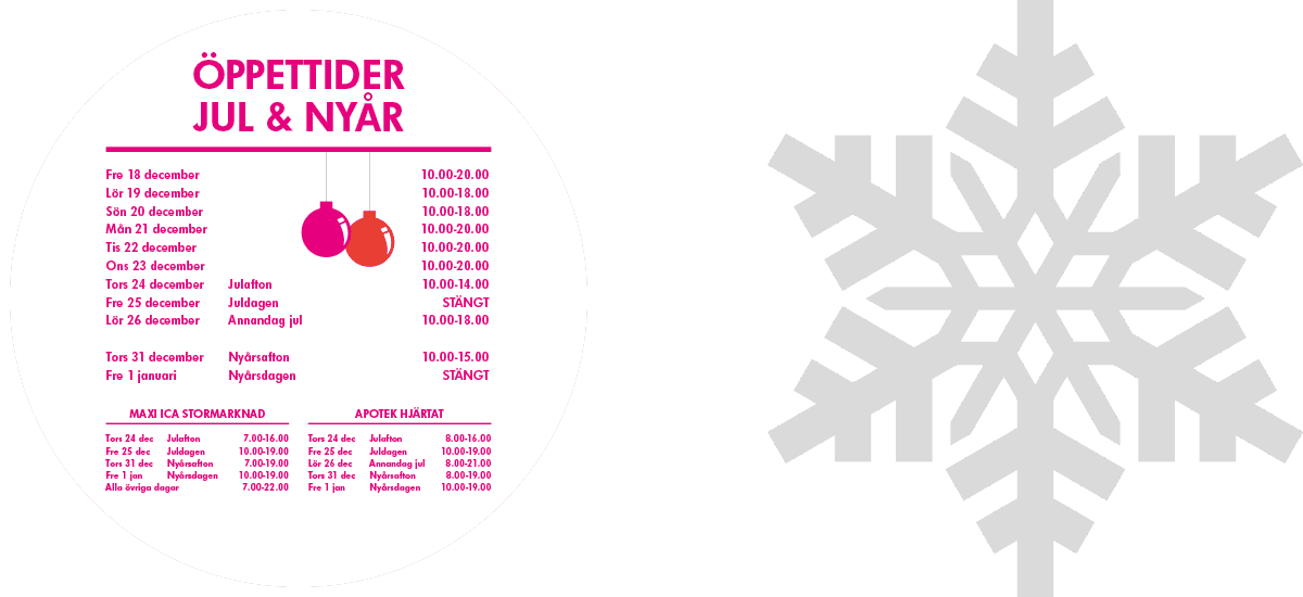 Grafiskt material till Ingelsta Shopping.