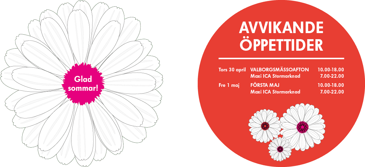 Grafiskt material till Ingelsta Shopping.