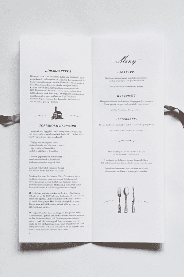 Uppslag från festprogrammet.