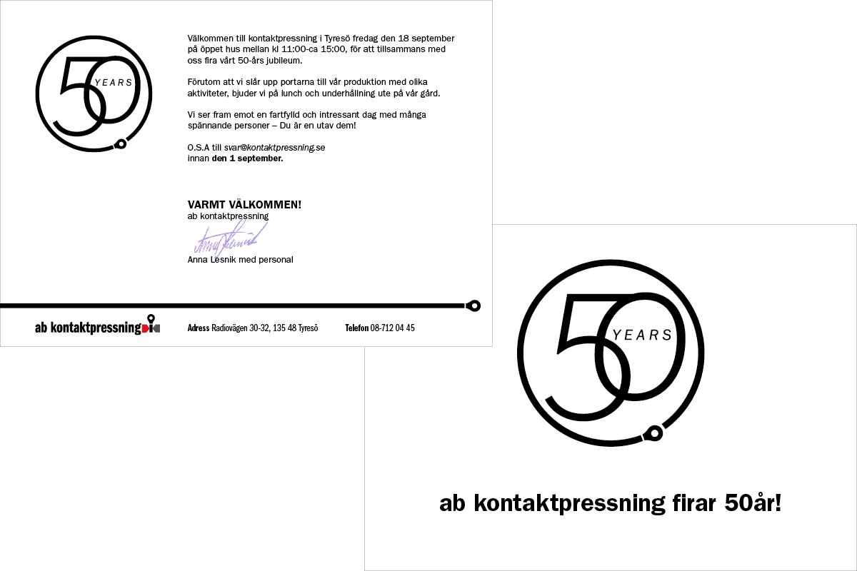Inbjudan till AB Kontaktpressning.